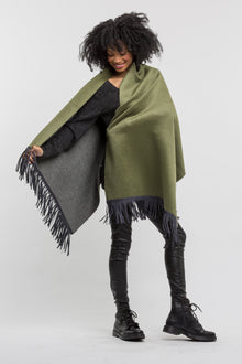 Womens | Suri Wrap | Hunter / Dark Grey