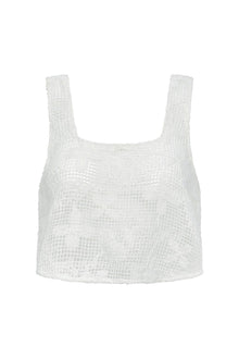 Square Neck Crop Top | Margarita Floral Lace
