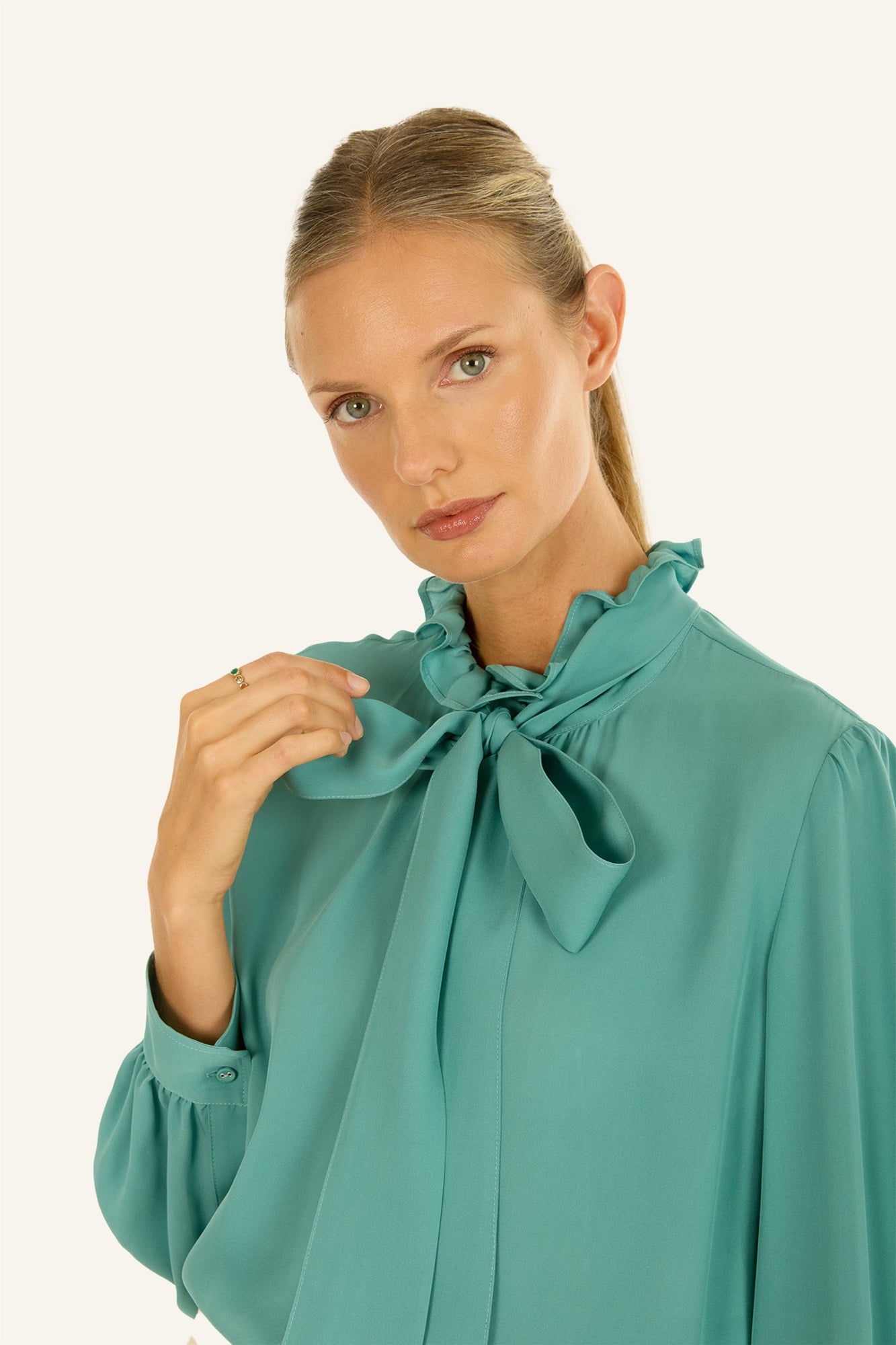 Maribelle Blouse | Cyan Green
