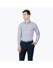 Men | Aero Dress Shirt | Purple Tattersall