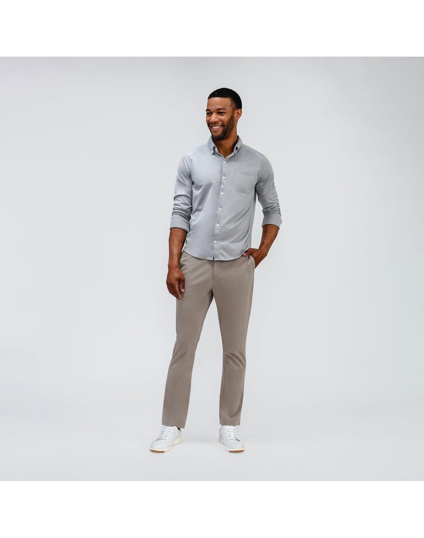 Men | Apollo Raglan Sport Shirt | Grey White Heather (V2)