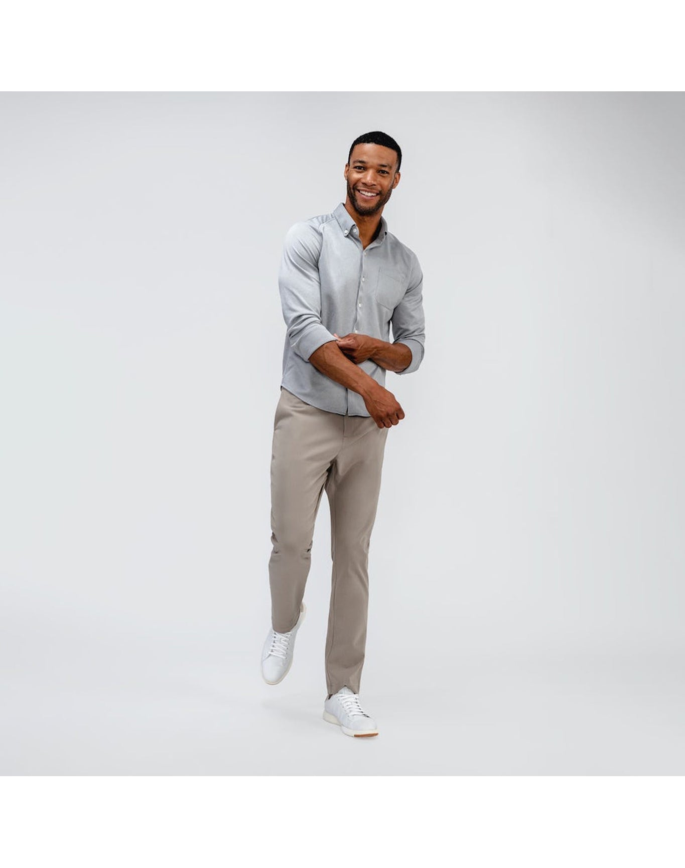 Men | Apollo Raglan Sport Shirt | Grey White Heather (V2)
