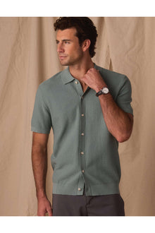 Men | Breezeknit Button Up | Juniper