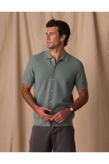 Men | Breezeknit Button Up | Juniper