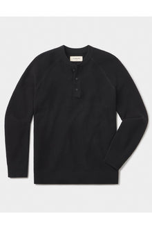 Men | COOLMAX® Textured Sweater Henley | Black