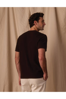 Men | Driftknit Sweater Tee | Dark Brown