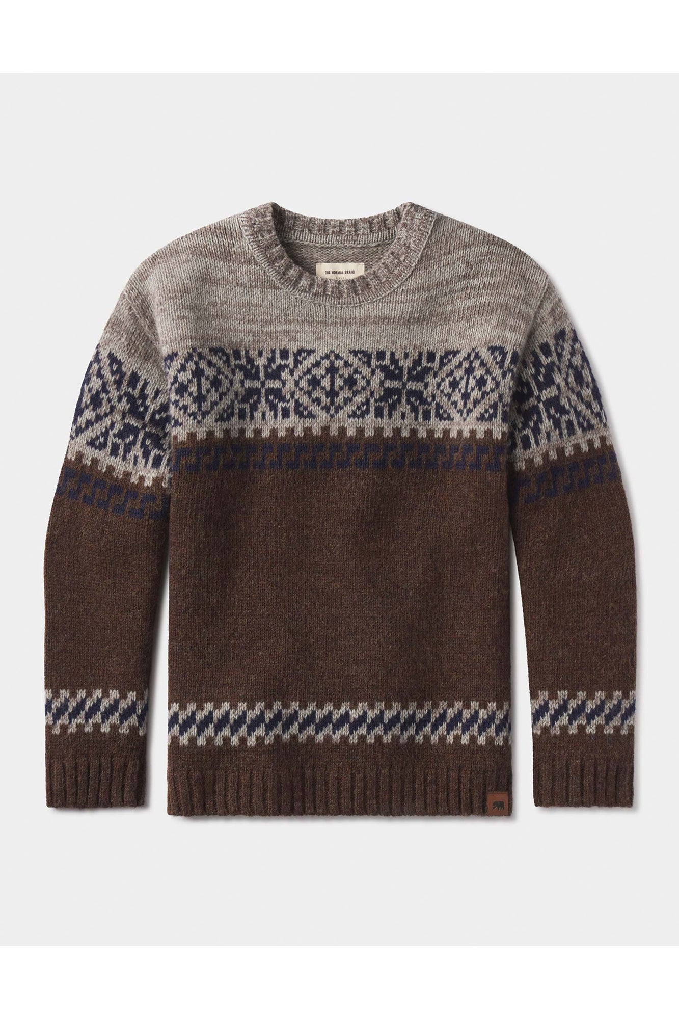 Men | Fair Isle Crew | Brown Multi