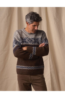 Men | Fair Isle Crew | Brown Multi