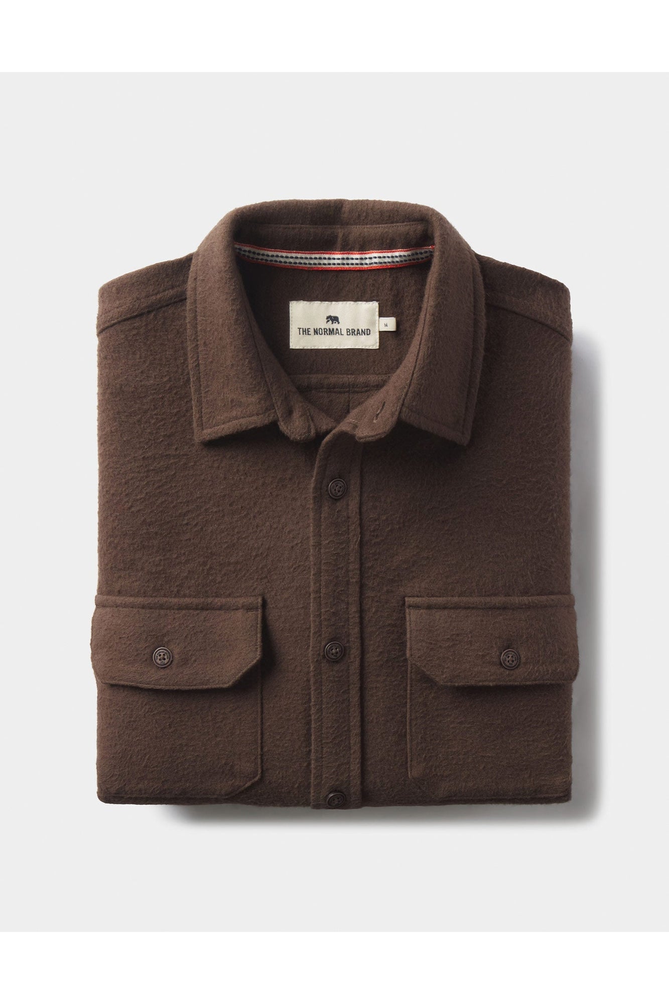 Men | Heavyweight Chamois Overshirt | Dark Brown