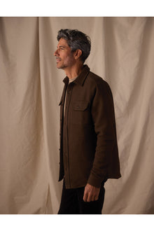 Men | Heavyweight Chamois Overshirt | Dark Brown