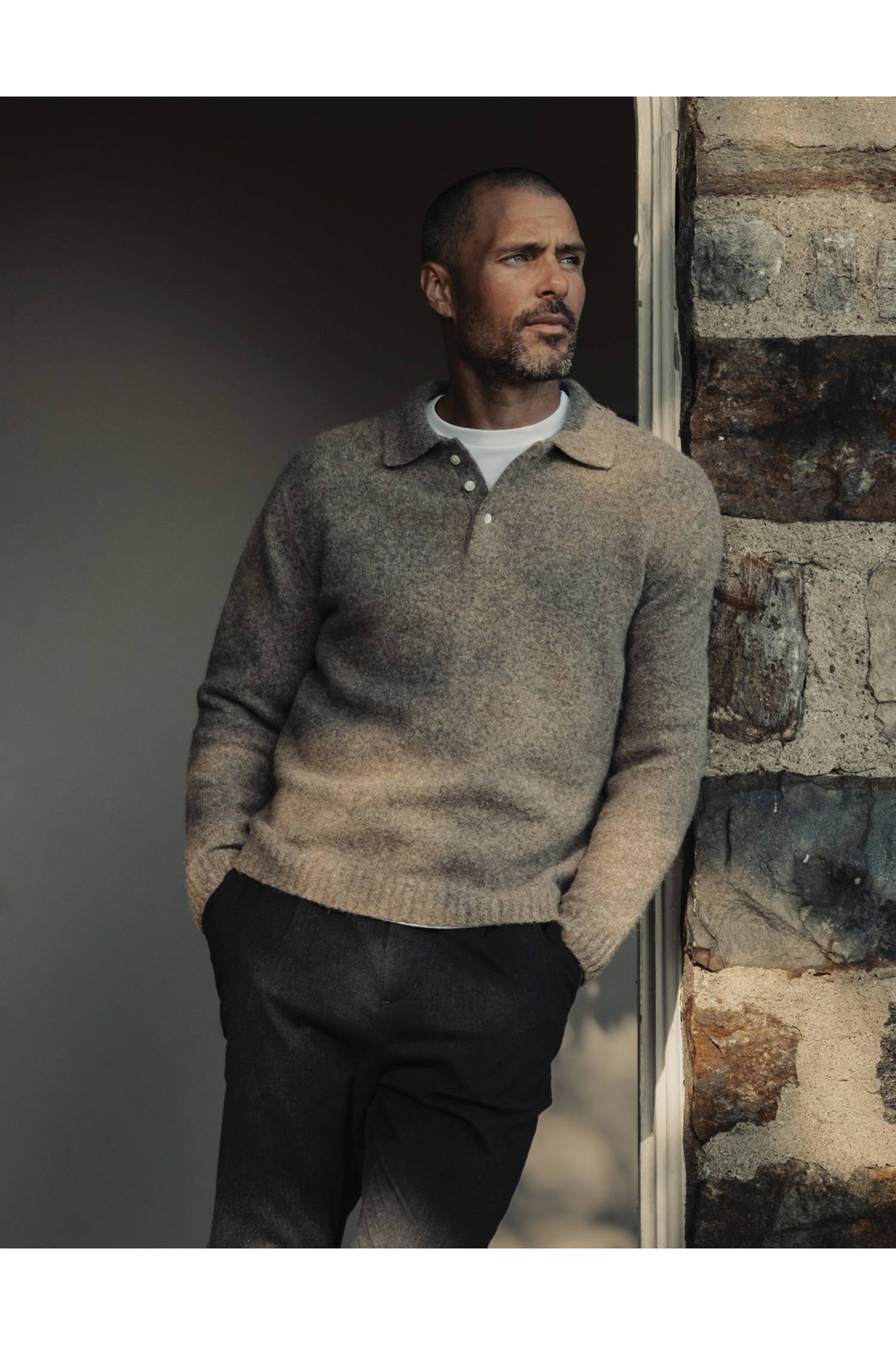 Men | Homebound Polo Sweater | Toasted Chestnut