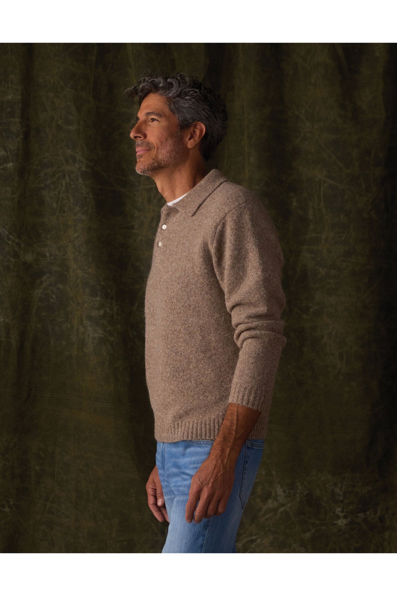 Men | Homebound Polo Sweater | Toasted Chestnut