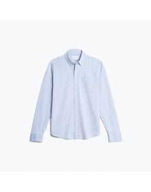 Men | Hybrid Button | Blue Heather Stripe