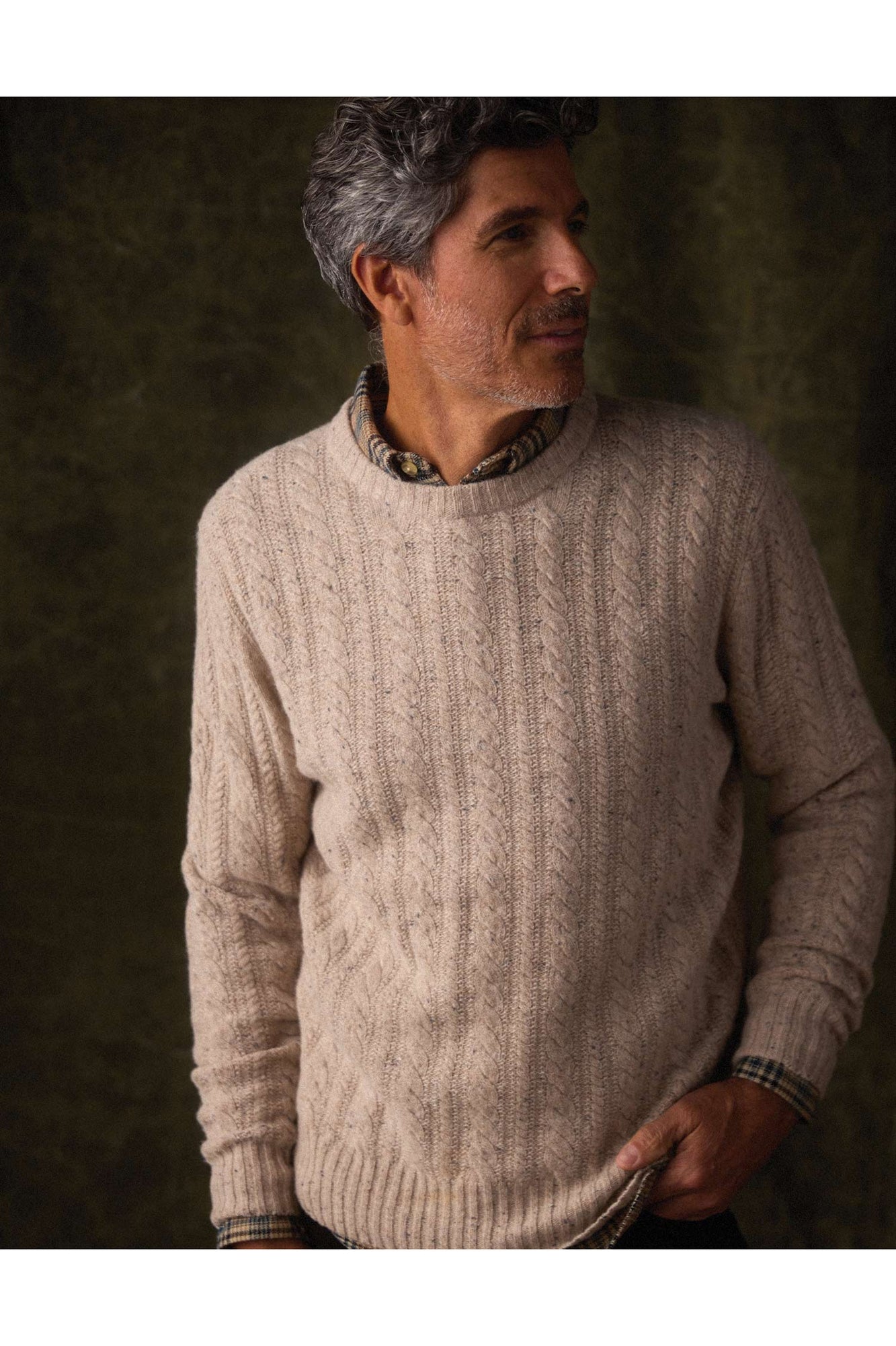 Men | Kennedy Cable Crew | Stone