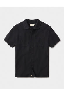 Men | Knit Getaway Button Up | Black