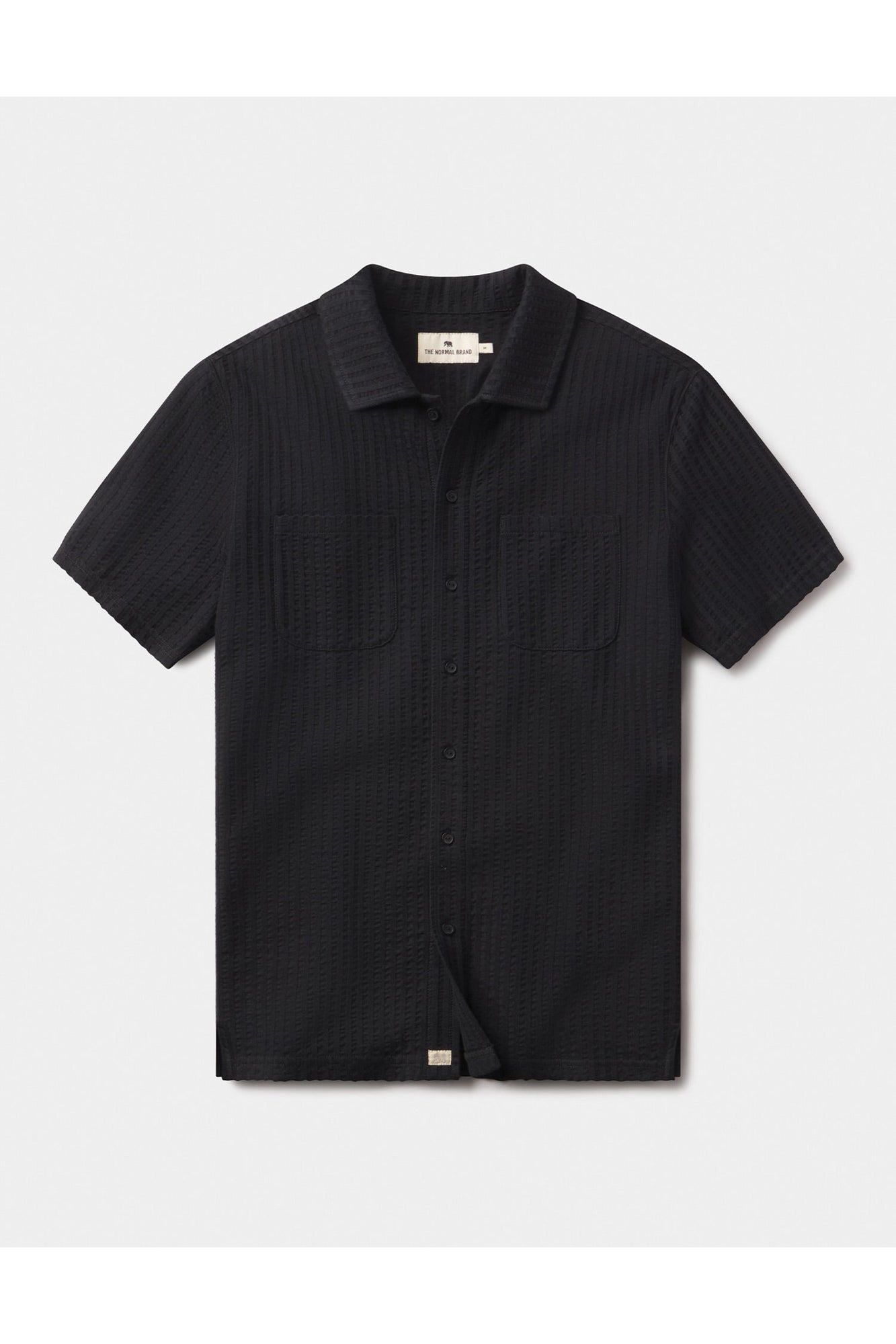 Men | Knit Getaway Button Up | Black