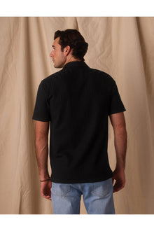 Men | Knit Getaway Button Up | Black
