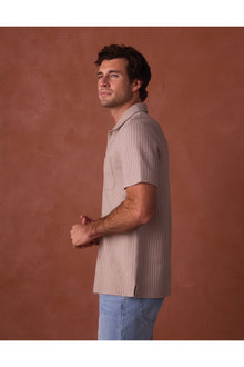 Men | Knit Getaway Button Up | Taupe