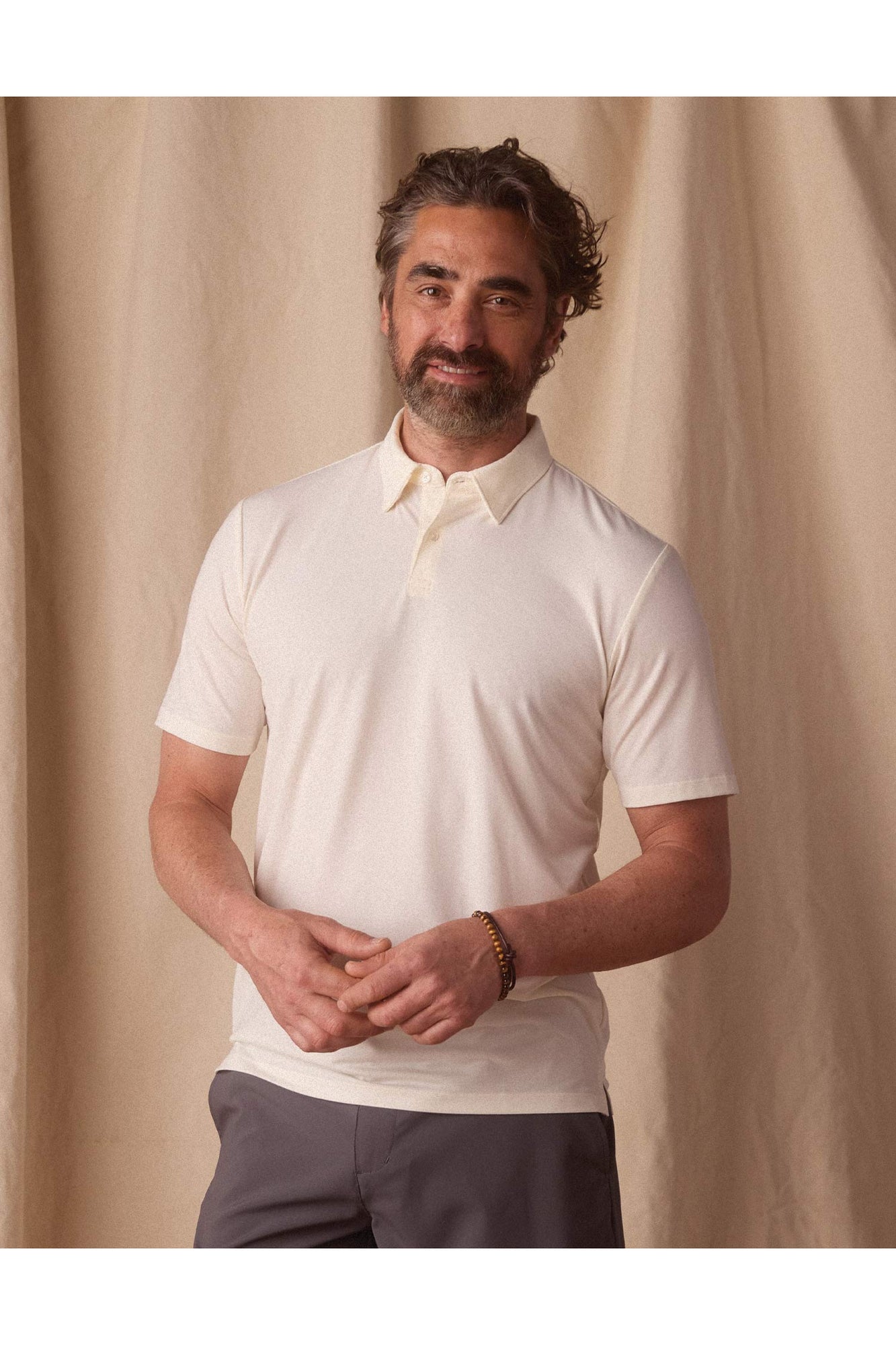 Men | LuxeJersey Polo | Ivory