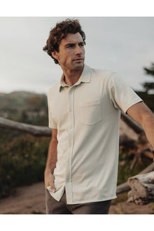 Men | Normal Jersey Button Up | Sea Glass