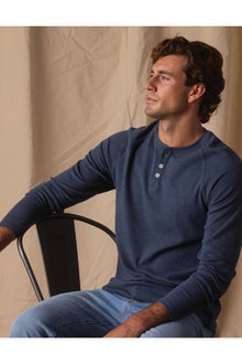 Men | Puremeso Everyday Henley | Indigo Blue