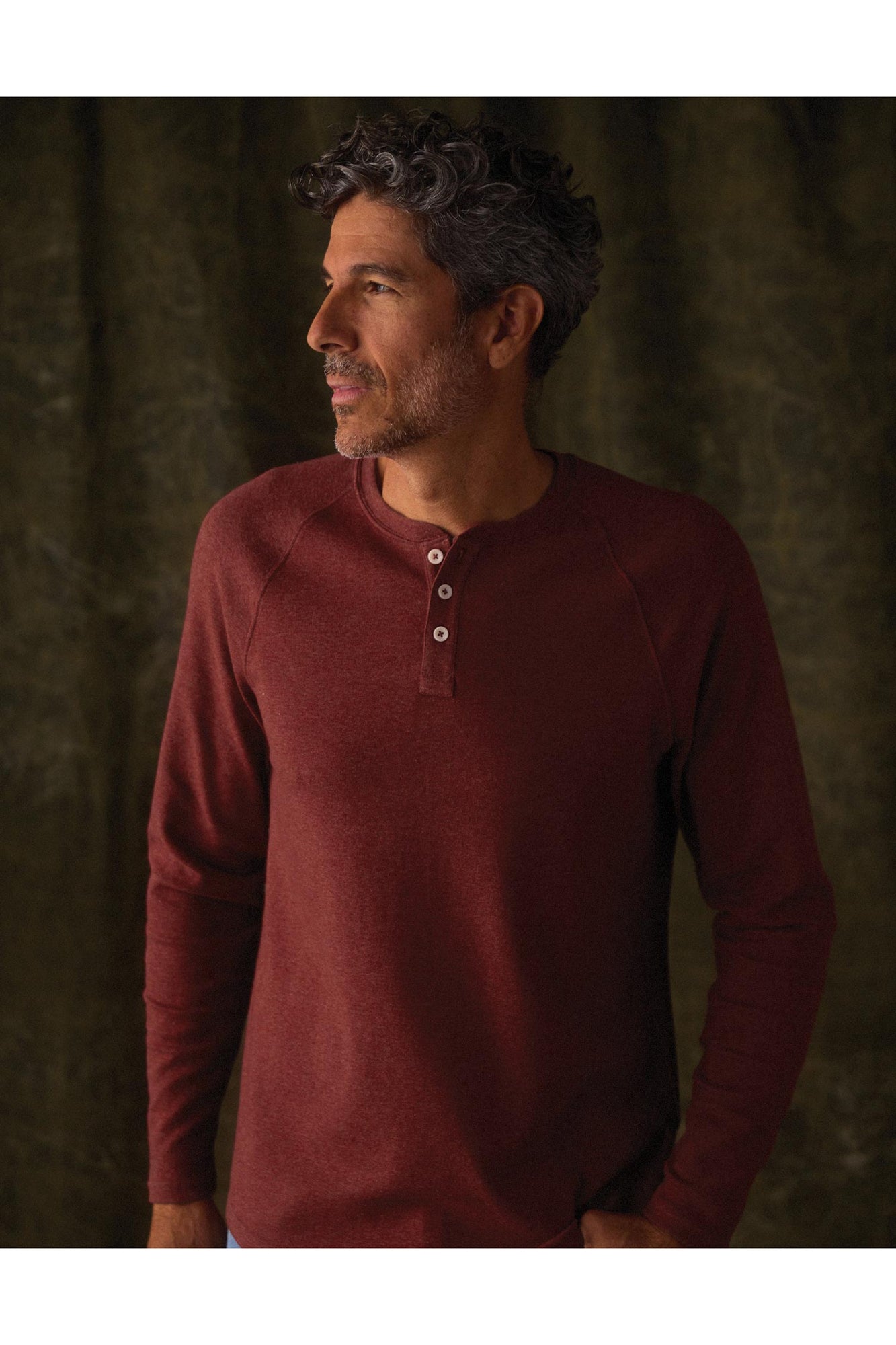 Men | Puremeso Everyday Henley | Redwood
