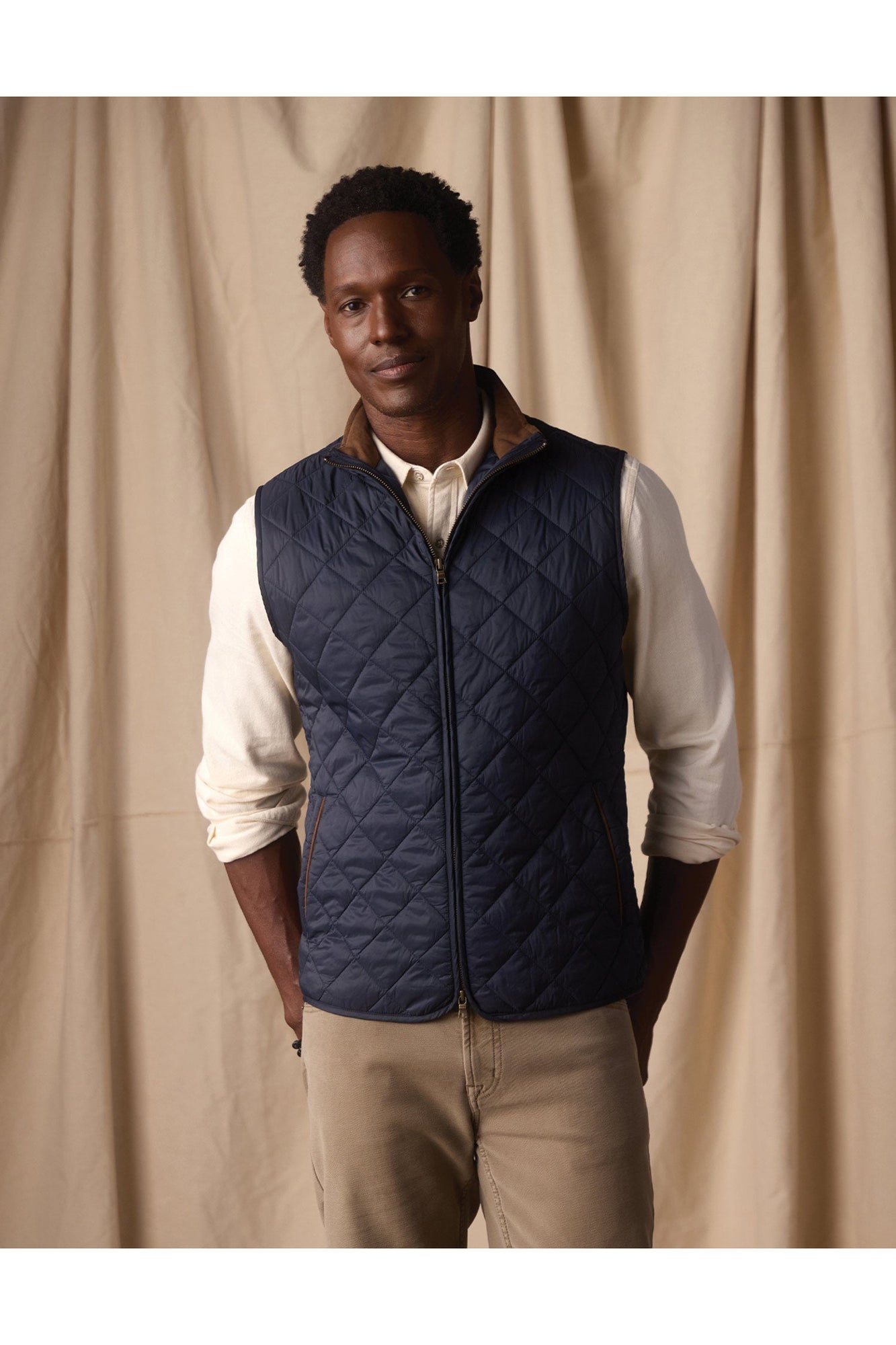 Men | Quilted Liner Vest | Navy