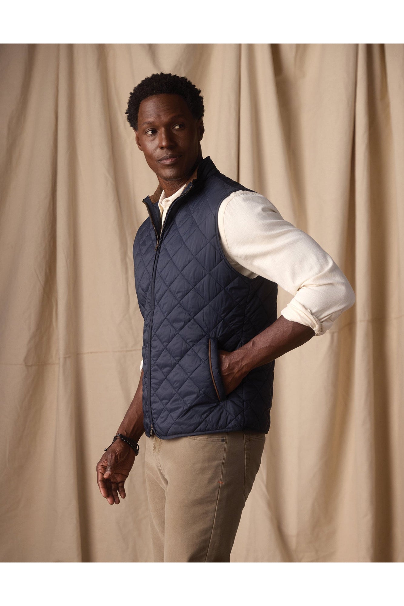 Men | Quilted Liner Vest | Navy
