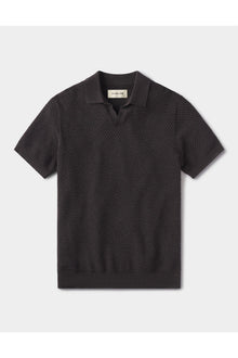 Men | Robles Knit Jacquard Polo | Charcoal