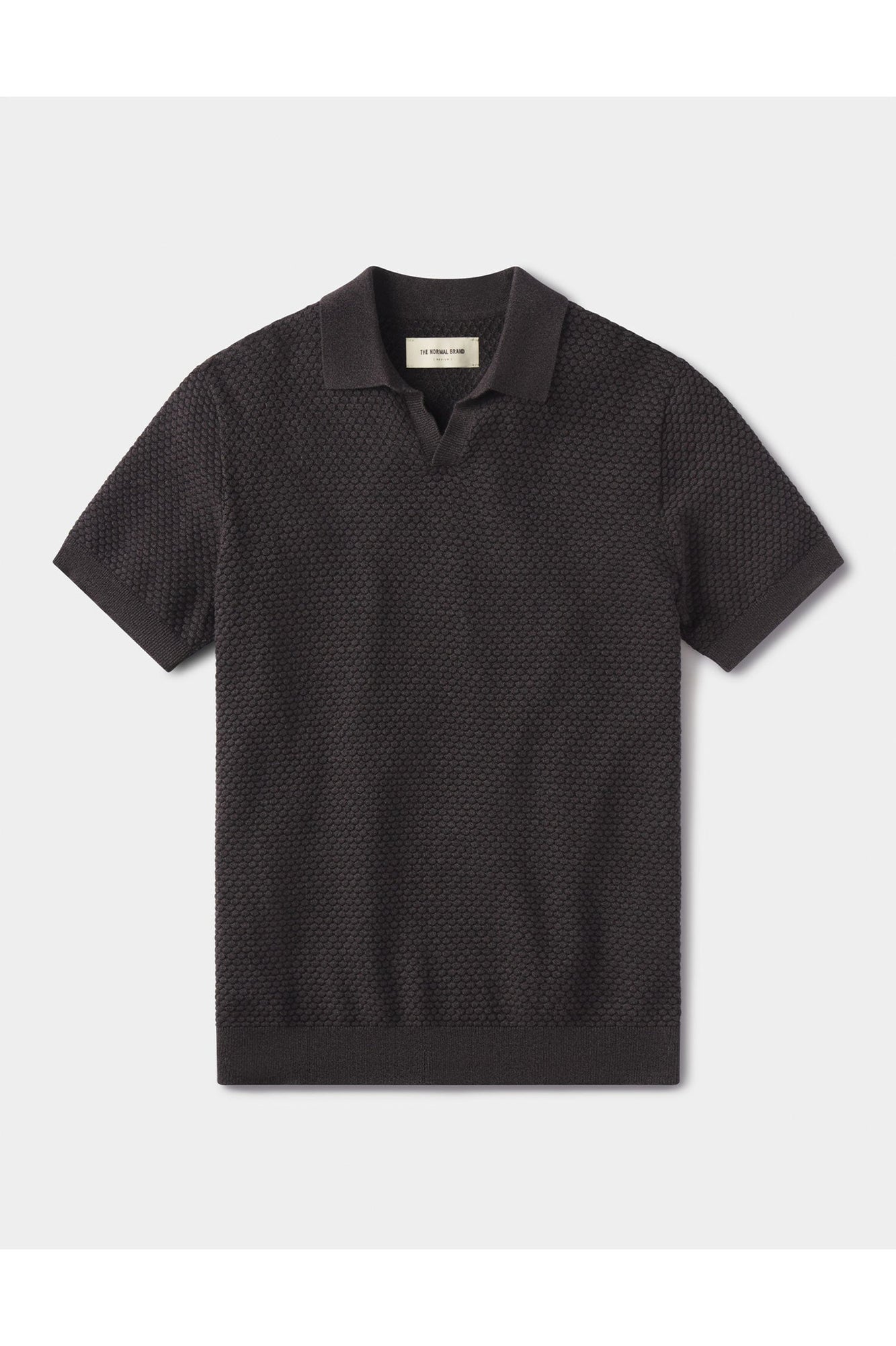 Men | Robles Knit Jacquard Polo | Charcoal