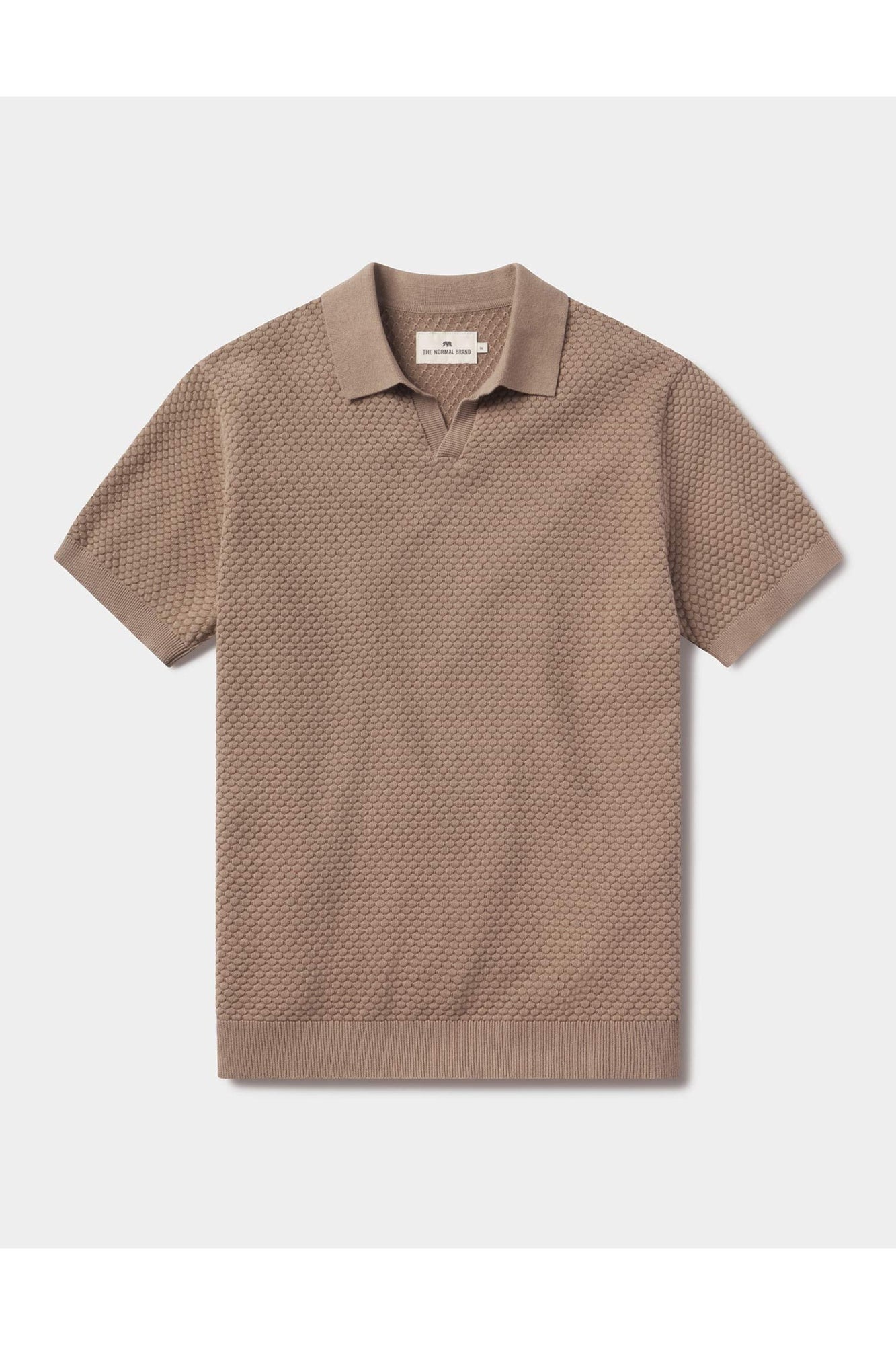 Men | Robles Knit Jacquard Polo | Taupe