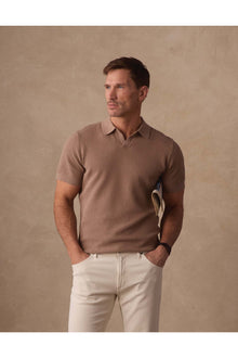 Men | Robles Knit Jacquard Polo | Taupe