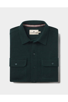 Men | Textured Knit Shirt | Emerald