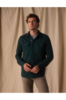 Men | Textured Knit Shirt | Emerald