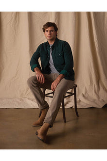Men | Textured Knit Shirt | Emerald