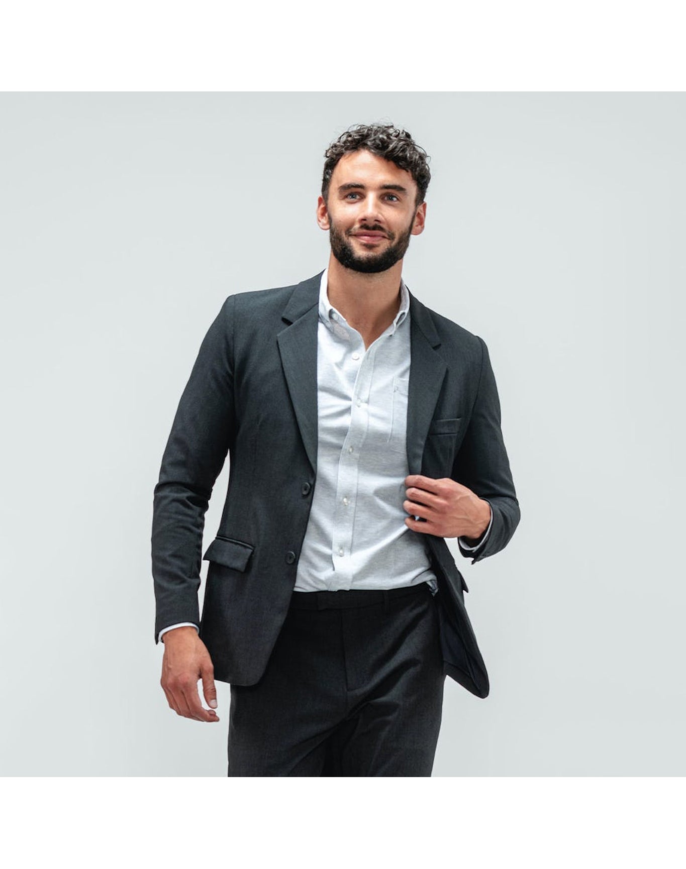 Men | Velocity Suit Jacket | Dark Charcoal (V1)