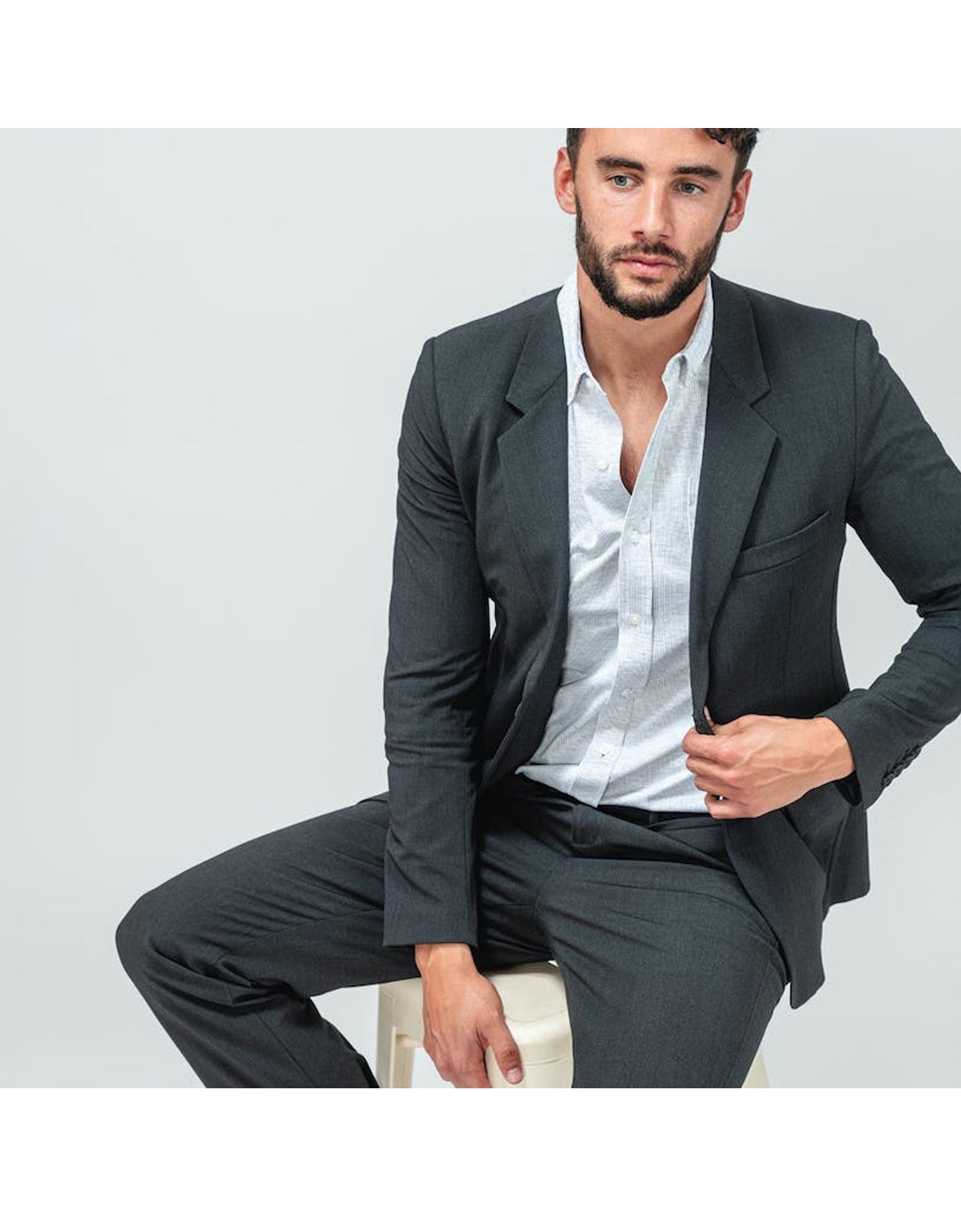 Men | Velocity Suit Jacket | Dark Charcoal (V1)