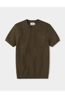 Men | Waffle Knit Sweater Tee | Olive