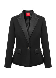 Merino Wool Suit Jacket | Black