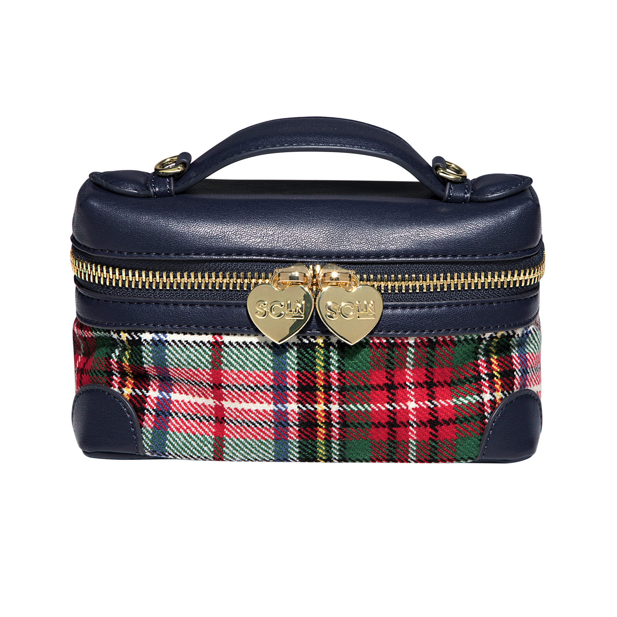 Plaid Micro Top Handle Crossbody Bag