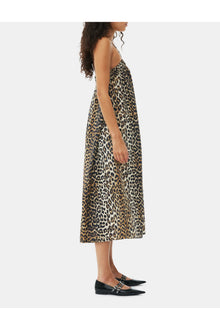 Midi Strap Dress | Leopard