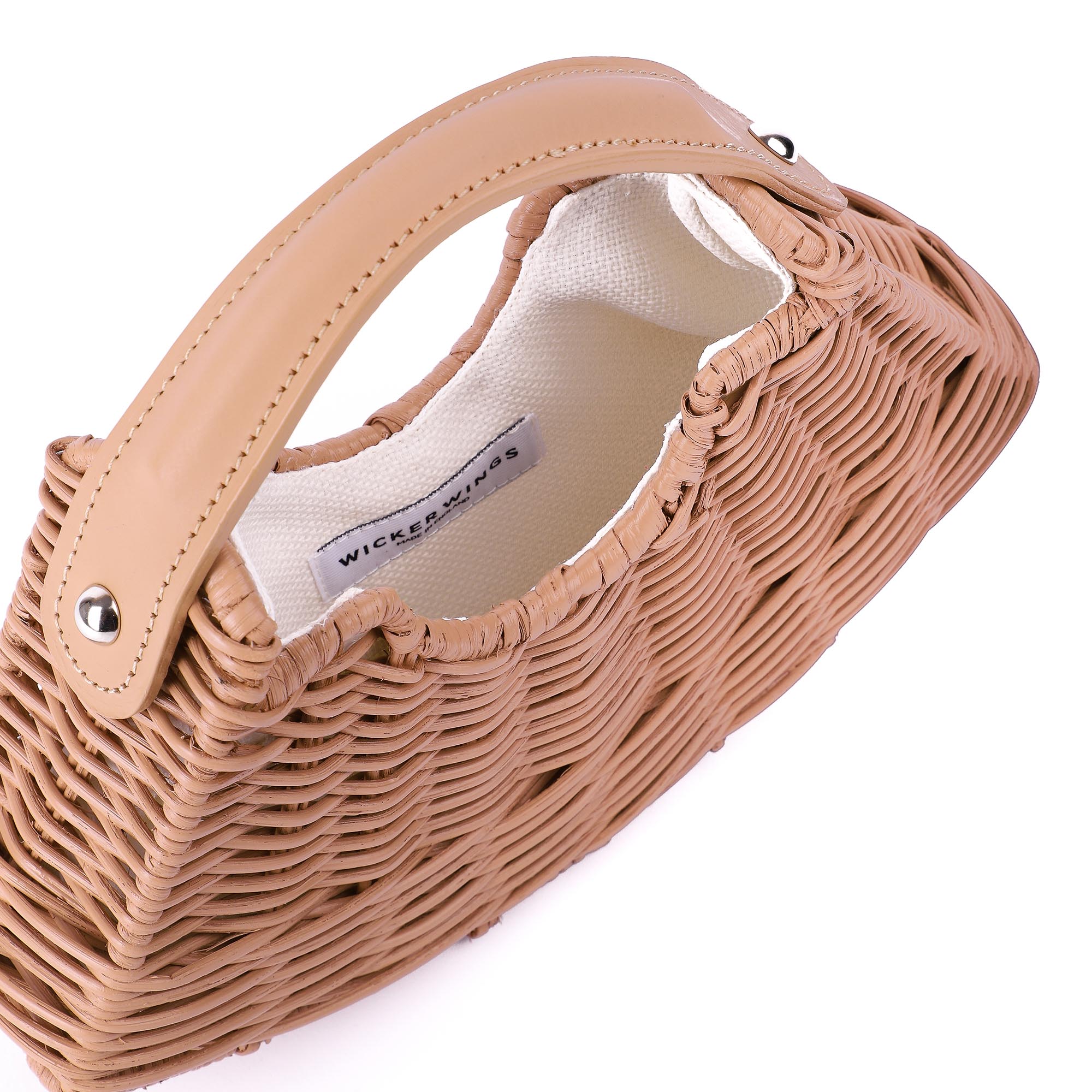 Wicker Wings - Wicker Handbag - Wicker Bag - Straw Bag - Rattan Bag - Made in England Handbag - Italian Leather Handbag - Woven Bag - Woven Handbag - Woven Tote Bag - Beach Bag - Summer Handbag - Summer Bag - Wicker Accessories - Camel Bag