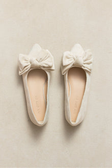 Girls | Mini Ivy Bow Flat | Cream