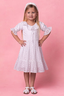 Girls | Mini Sadie Dress | White