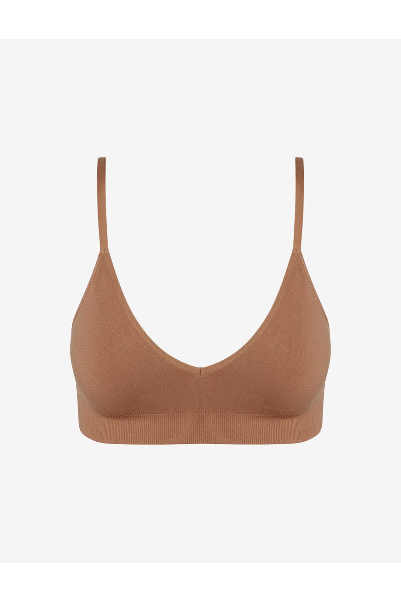 Minimalist V-Bralette | Cocoa