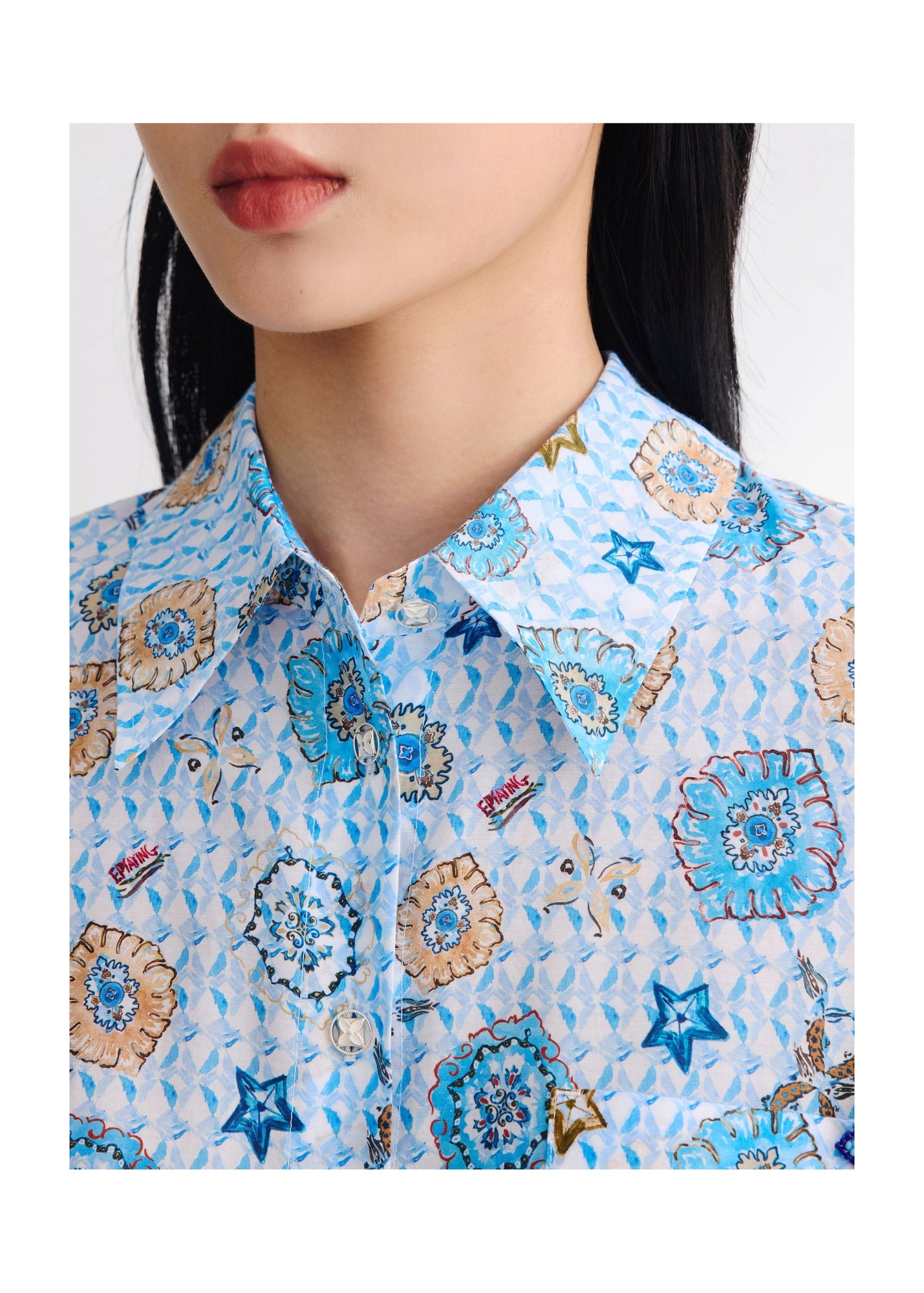 Mulberry Silk Shirt | Blue