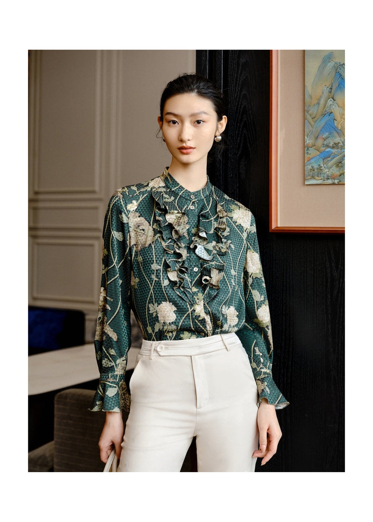 Mulberry Silk Shirt | Green