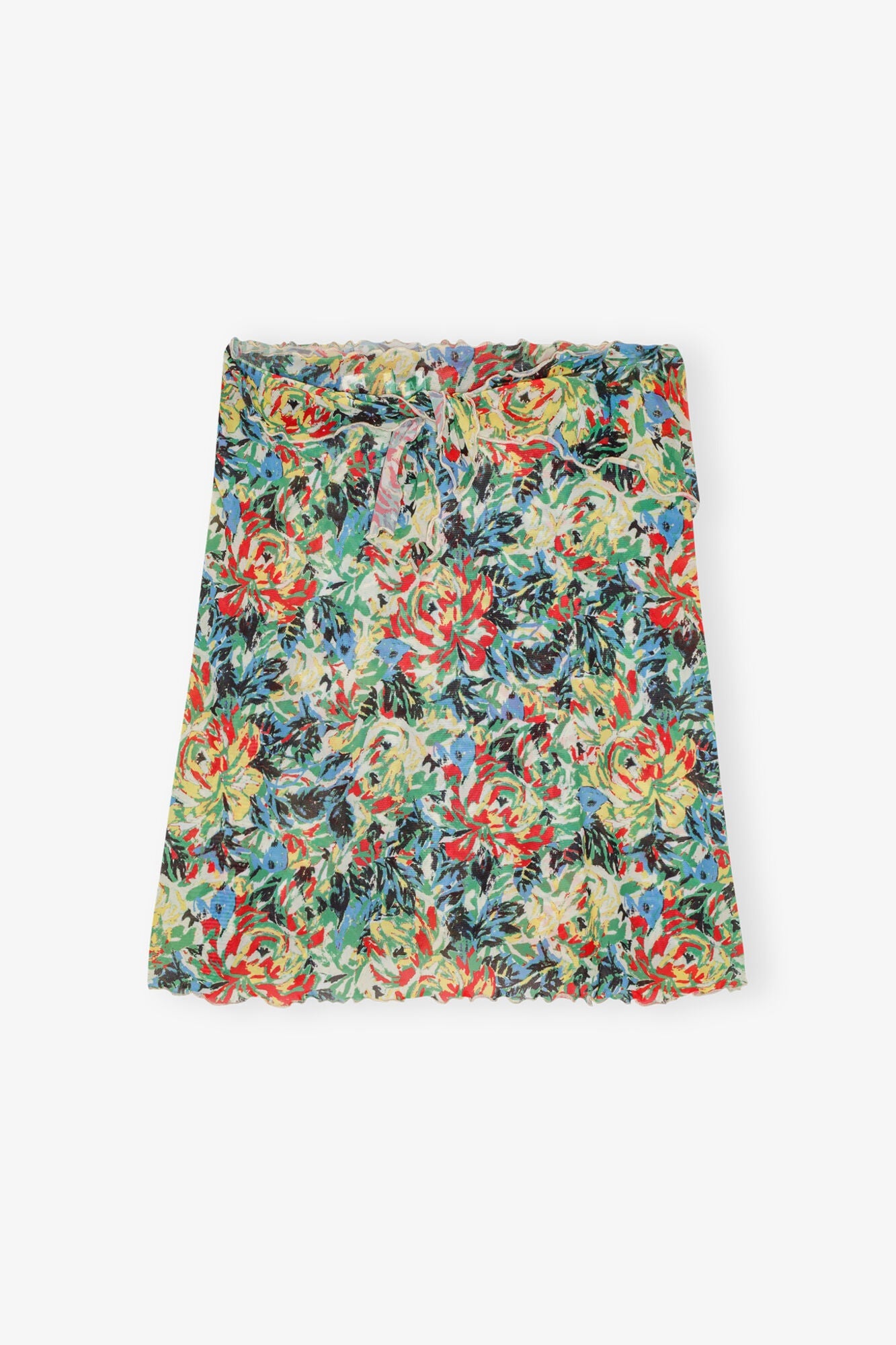 Multicolor Mesh Wrap Skirt | Multicolour