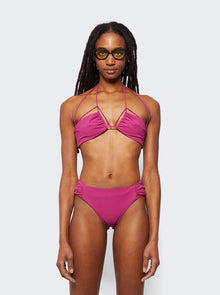 Women | Nensi Dojaka | Gathered Bikini Top | Peonia Pink