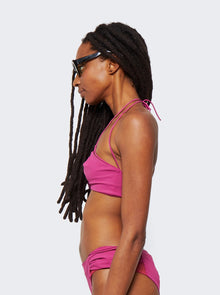 Women | Nensi Dojaka | Gathered Bikini Top | Peonia Pink